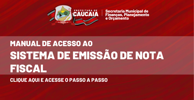 Manual de Acesso ao Sistema de Emissão de Nota Fiscal