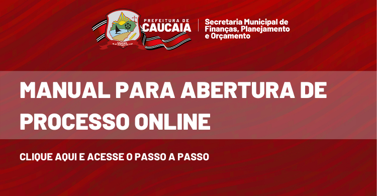 Manual para Abertura de Processo Online